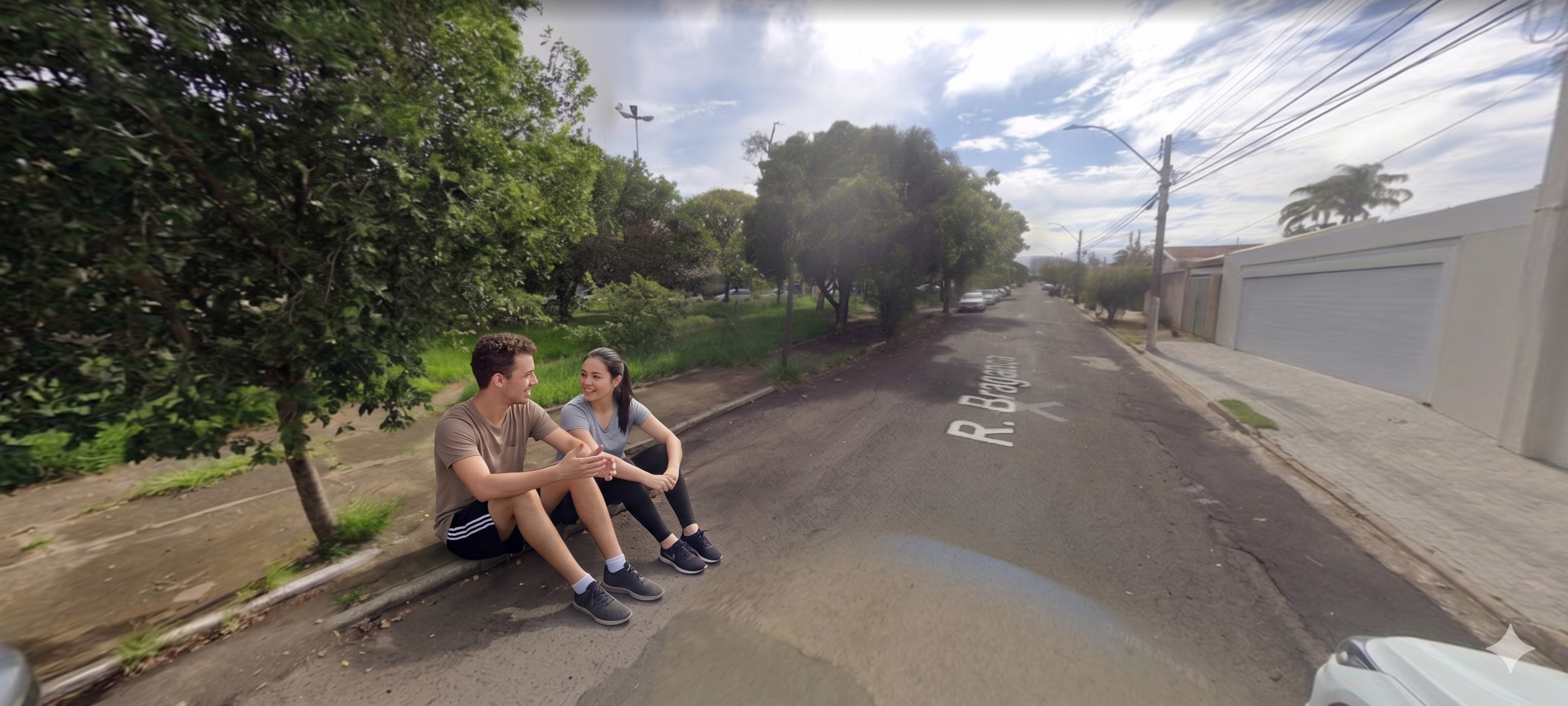 Pedro e Rayssa se olhando apaixonados