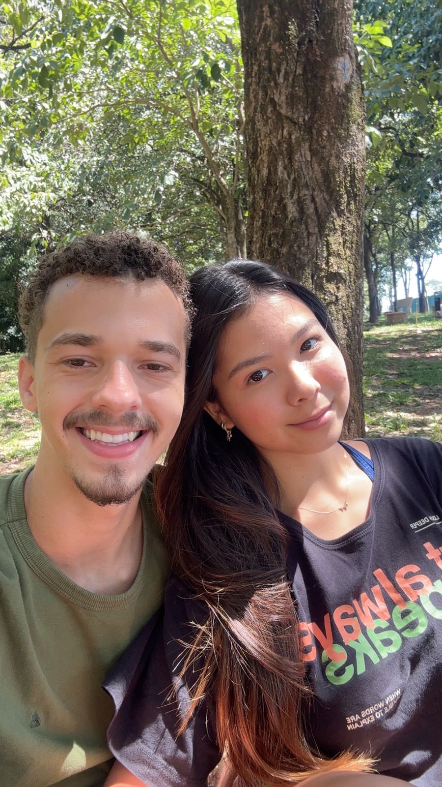 Nós dois fazendo um piquenique especial